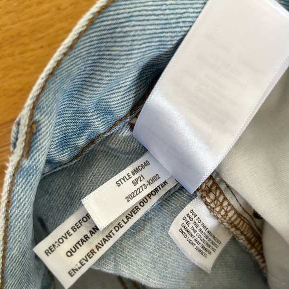 MADEWELL relaxed denim shorts light wash cutoff jorts mid-rise cotton size 28 - Picture 13 of 16